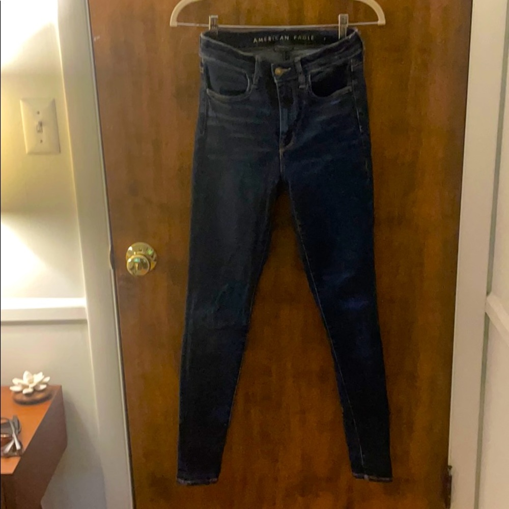 American Eagle dark wash skinnies